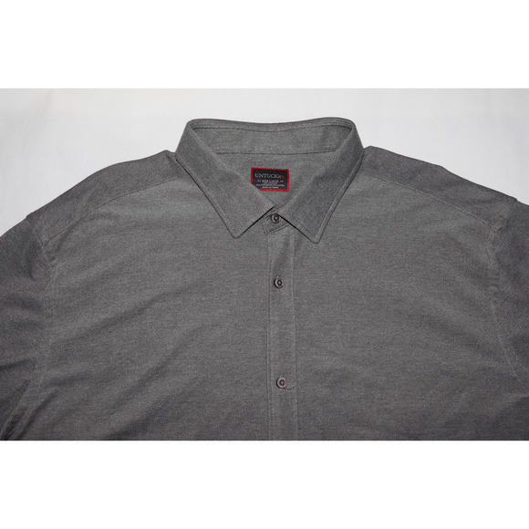 UNTUCKit Men's Long Sleeve Button Front Gray Shirt Size 3XL - Picture 3 of 7